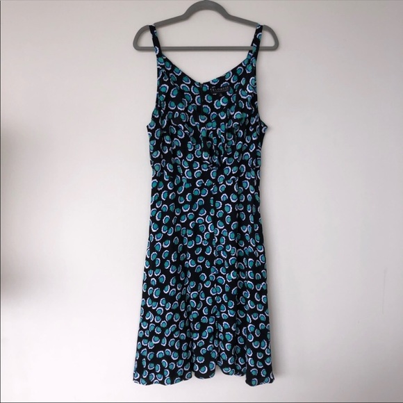 Eloquii skater fit flare ruffle strap print dress - Picture 4 of 7